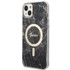 GUESS Originalna maska + punjač za iPhone 15/14/13 6,1", GUBPP14SHMEACSK, Marble MagSafe, crna